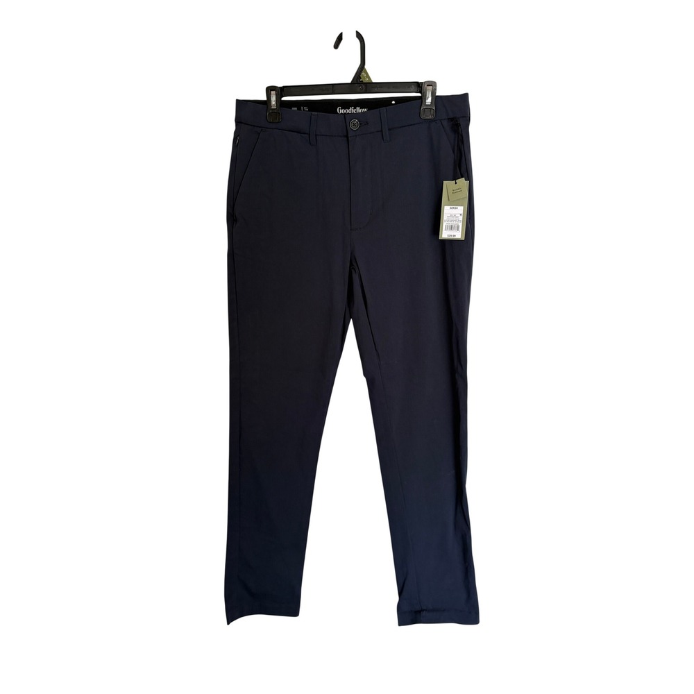 Goodfellow & Co Mens 32x34 Navy Hennepin Tech Slim Chino Pants NWT Stretch